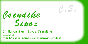 csendike sipos business card